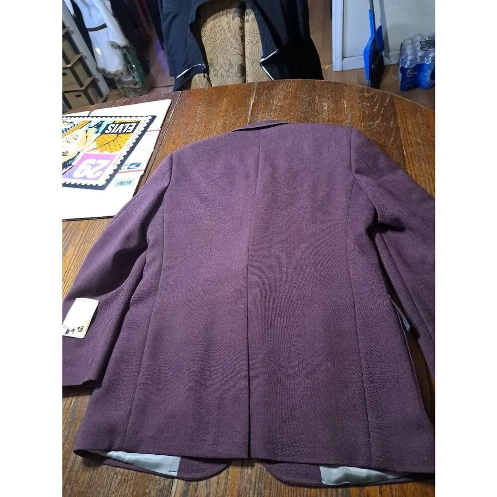 New 38R Regent Burgandy Wine Suit Sports Coat Jacket Blazer NWT Single Breast